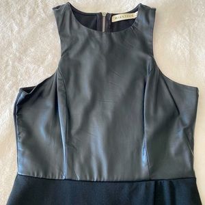 Miss Love black dress with leather top